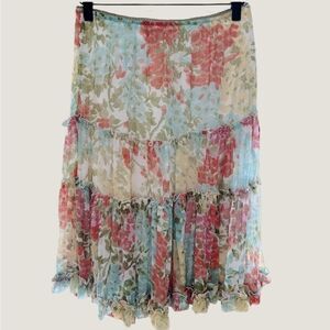 Vintage Low Rise  maxi Ruffle Skirt